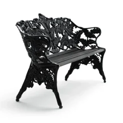 Sofá Classic, Caoba barniz negro, soporte negro