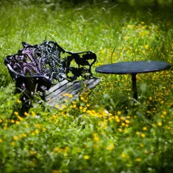 Sofá Classic, Verde, soporte de aluminio en bruto