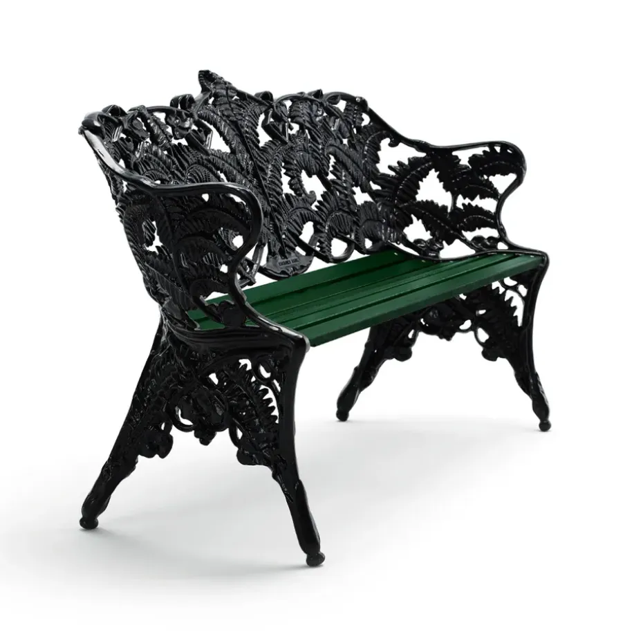 Sofá Classic, Verde, soporte negro