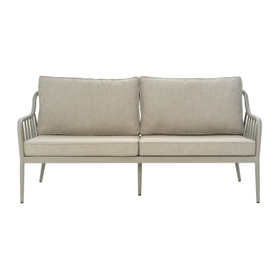 Sofá Coleville, Khaki-burlap beige, 3 plazas