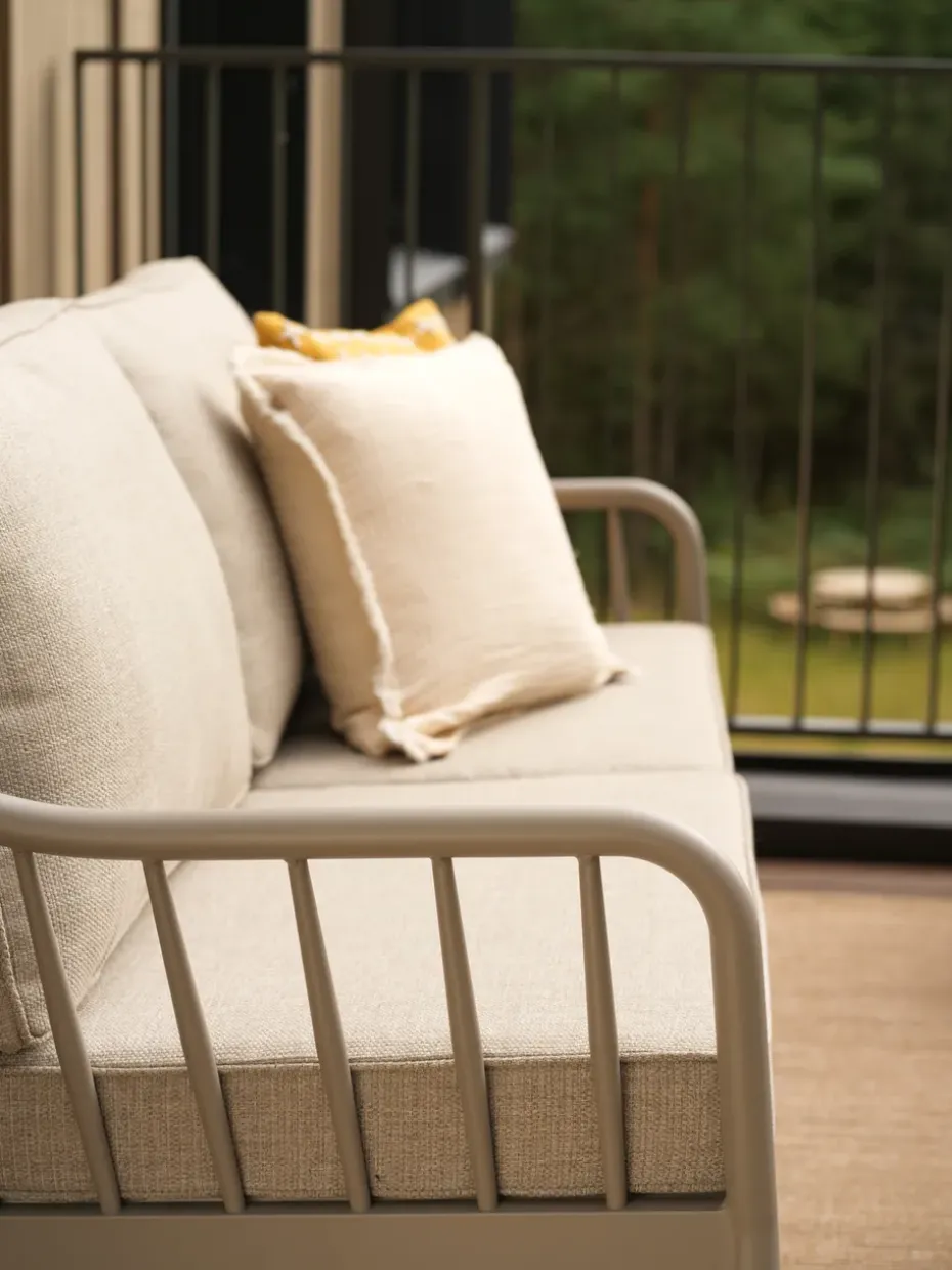 Sofá Coleville, Khaki-burlap beige, 3 plazas