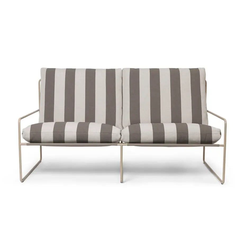 Sofá de 2 plazas Desert, Cash stripe-chocolate