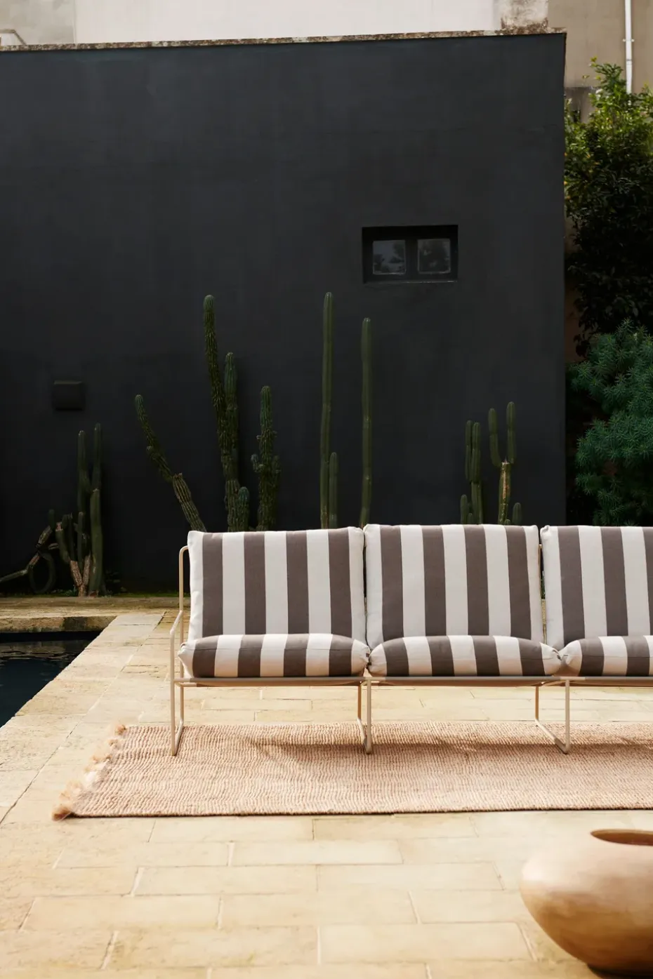 Sofá de 3 plazas Desert, Cash stripe-chocolate