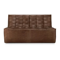 Sofá de 2 plazas N701, Cuero Chestnut