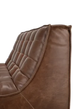 Sofá de 2 plazas N701, Cuero Chestnut