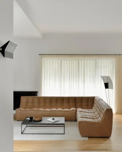 Sofá de 2 plazas N701, Cuero old saddle brown