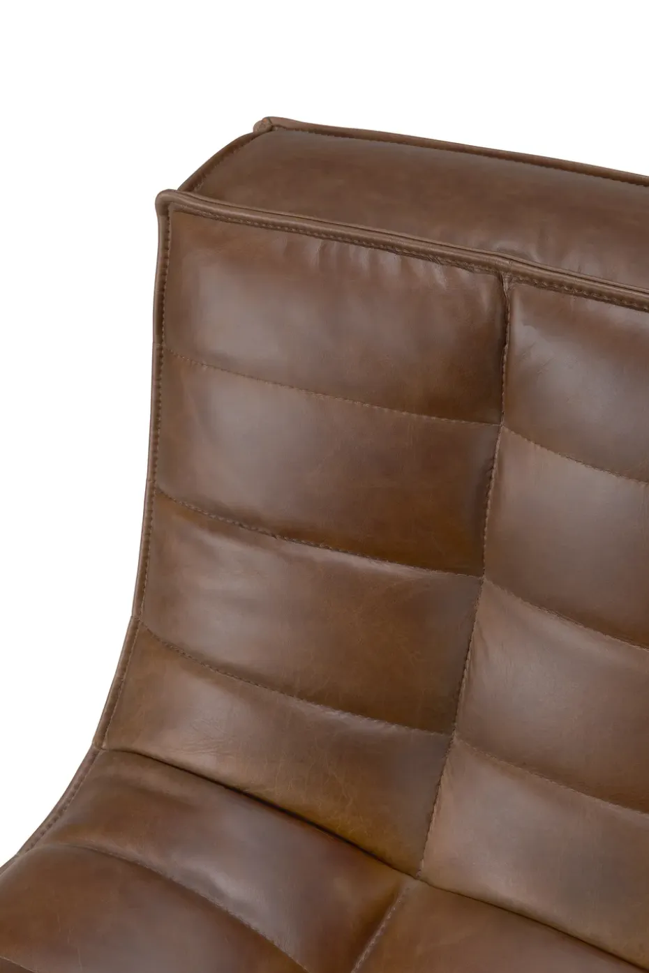 Sofá de 3 plazas N701, Piel Chestnut