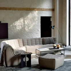 Sofá de 3 plazas N701, Tela beige