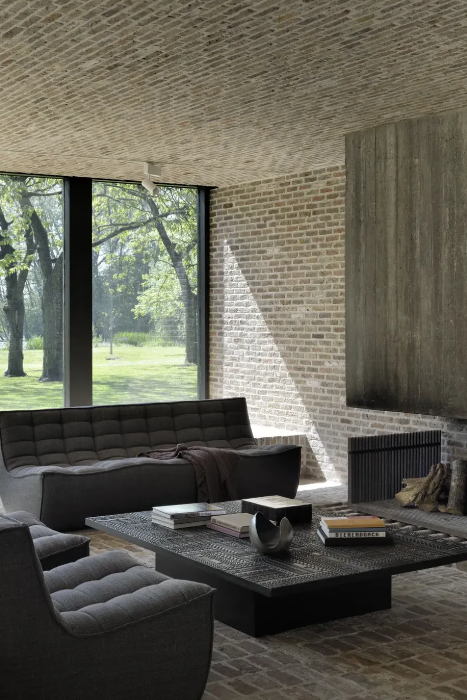 Sofá de 3 plazas N701, Tela dark grey