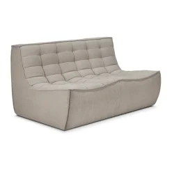Sofá de 2 plazas N701, Tela ecru beige