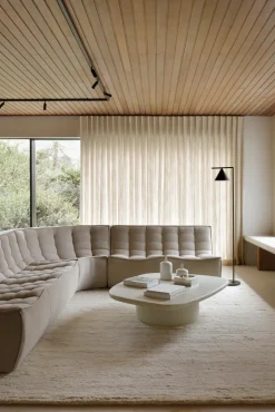 Sofá de 3 plazas N701, Tela ecru beige