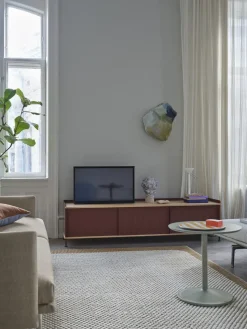 Sofá de 3 plazas Outline tela, Ecriture 240-Polished Aluminum