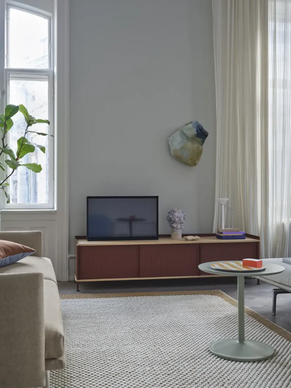 Sofá de 3 plazas Outline tela, Ecriture 240-Polished Aluminum