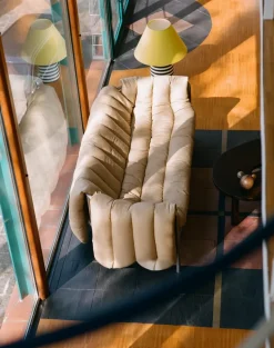 Sofá de 2,5 plazas Puffy 205 cm, Anthracite-acero inoxidable