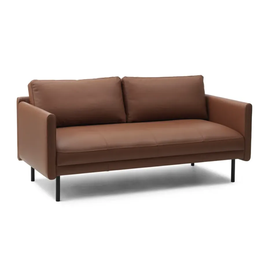 Sofá de 2 plazas Rar, Omaha leather cognac