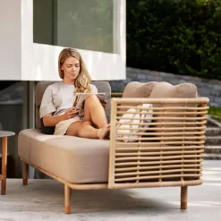 Sofá de 3 plazas Sense weave, AirTouch taupe