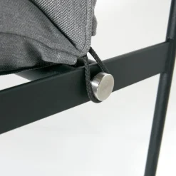 Sofá de 2 plazas Slow, Sunbrella gris-base de acero en color negro