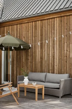 Sofá Diamond de 3 plazas soft rope, Cane-Line Natté taupe