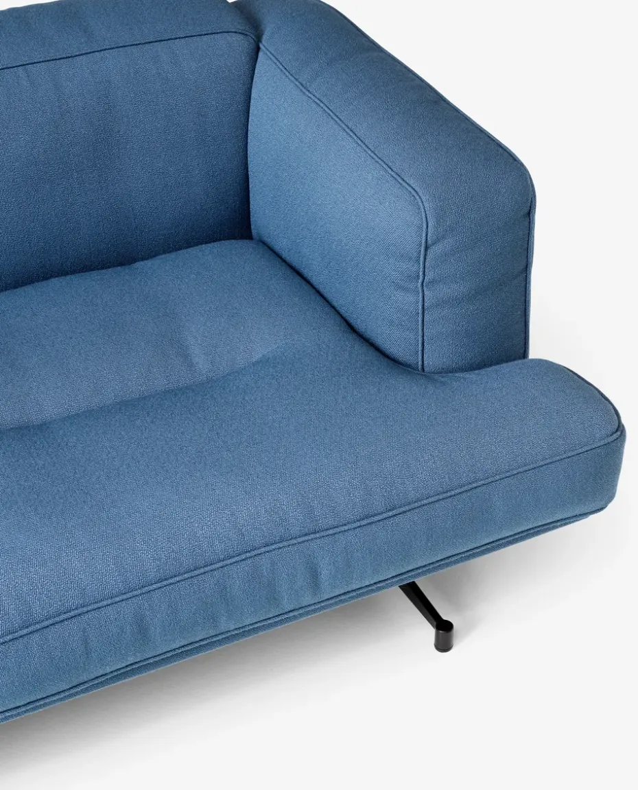 Sofá Inland AV23 3 plazas, Vidar 4 Denim Blue 733-patas negras