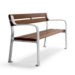 Sofá Joy, Caoba, soporte de aluminio en bruto