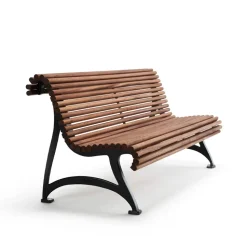 Sofá Jujol, Caoba, soporte negro