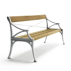 Sofá Lessebo, Roble aceitado, soporte de aluminio en bruto