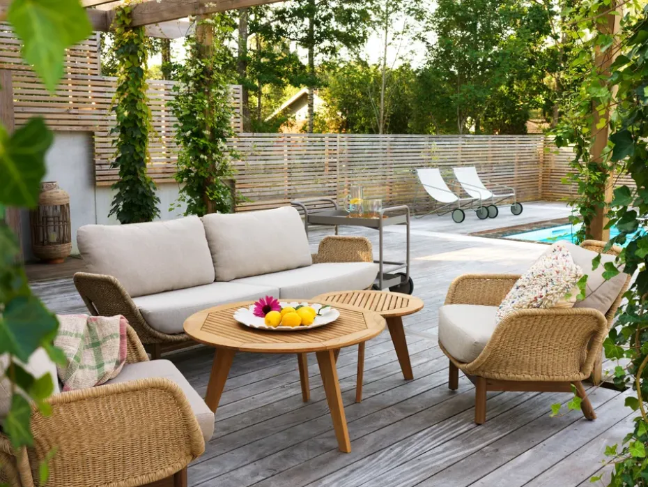 Sofá Lily, Twist straw-plush wheat, 2,5 plazas