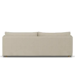 Sofá Linnevik, Bern beige 0341-roble blanco aceitado, 4 plazas, con faldón