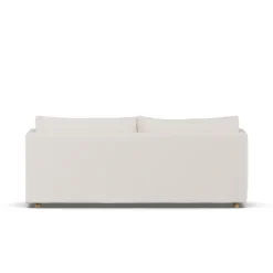Sofá Linnevik, Caleido beige 9600-roble blanco aceitado, 3 plazas, con faldón