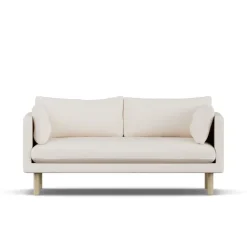 Sofá Linnevik, Caleido Beige 9600-roble blanco aceitado, 2 plazas