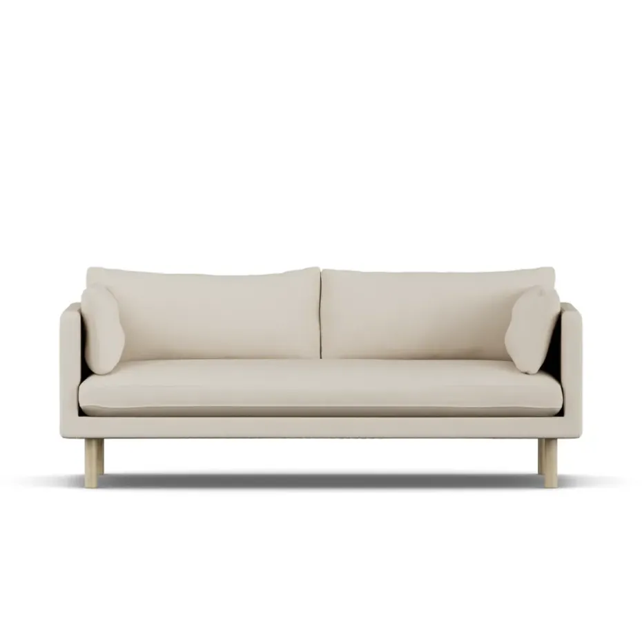 Sofá Linnevik, Jump Beige 1956-roble blanco aceitado, 3 plazas