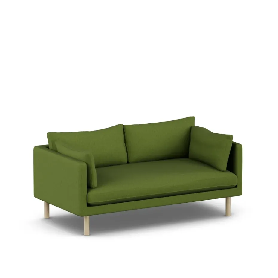 Sofá Linnevik, Luiza Green 3975-roble blanco aceitado, 2 plazas