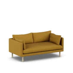 Sofá Linnevik, Luiza Mustard 3972-roble blanco aceitado, 2 plazas