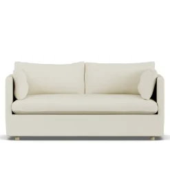 Sofá Linnevik, Oslo Nature 1540-roble blanco aceitado, 2 plazas, con faldón