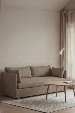 Sofá Linnevik, Same Mole 6674-roble blanco aceitado, 2 plazas, con faldón