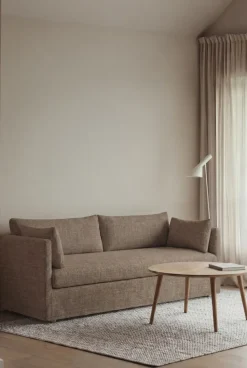 Sofá Linnevik, Same Mole 6674-roble blanco aceitado, 3 plazas, con faldón