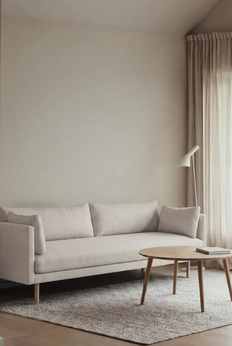 Sofá Linnevik, Same Off White 6671-roble blanco aceitado, 4 plazas