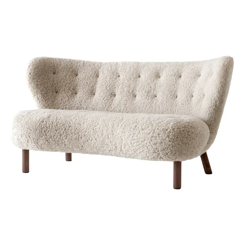 Sofá Little Petra VB2, Nogal tratado con aceite-Moonlight