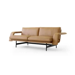 Sofá Meantime AV30 de 2 plazas, Warm black-Noble leather Cognac