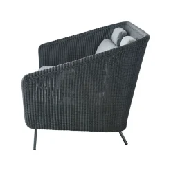 Sofá Mega de 2 plazas, Graphic, cojines grises