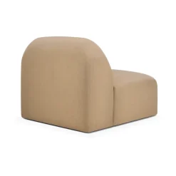 Sofá modular Bulky, módulo central de 1 plaza, Sepia claro