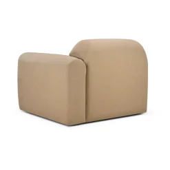 Sofá modular Bulky, módulo terminal con reposabrazos izquierdo, Sepia claro