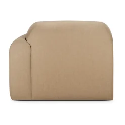 Sofá modular Bulky, módulo terminal con reposabrazos izquierdo, Sepia claro
