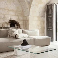 Sofá modular Catena, Tela cotton linen natural, connect corner 200