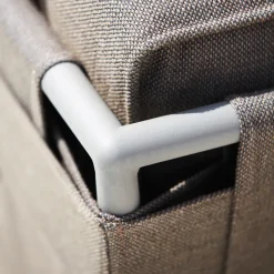 Sofá modular Conic, Cane-Line Airtouch light grey-derecha-incl. cojines