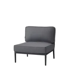 Sofá modular Conic, Cane-Line airtouch grey, sencillo, incl. cojines
