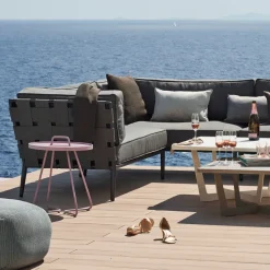 Sofá modular Conic, Cane-Line Airtouch grey, derecha, incl. cojines