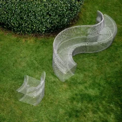 Sofá modular Pantonova, Stainless steel, convex