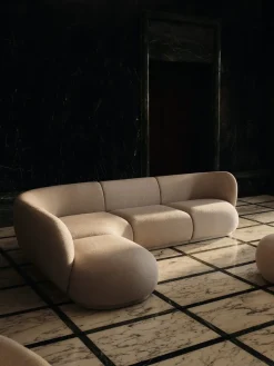 Sofá modular Rico central Soft Bouclé, Natural