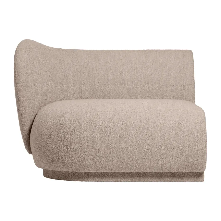 Sofá modular Rico con reposabrazos L (izquierda), Soft Bouclé, Natural